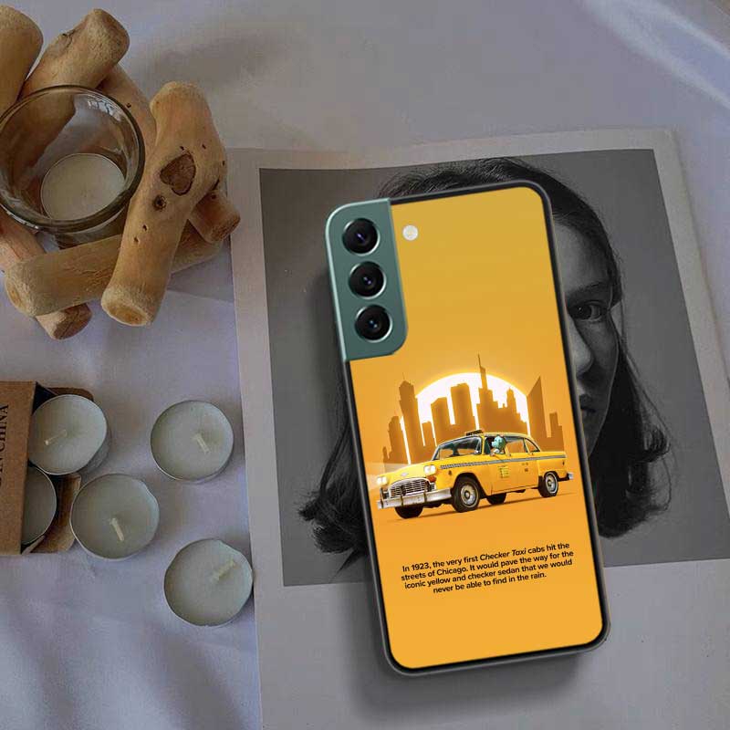 NYC Yellow Taxi Cabs Phone Case For Samsung S25 Edge S24 FE Galaxy S22 Ultra S21 Plus S20 S23 S10 Plus Cover Silicone Soft Coque