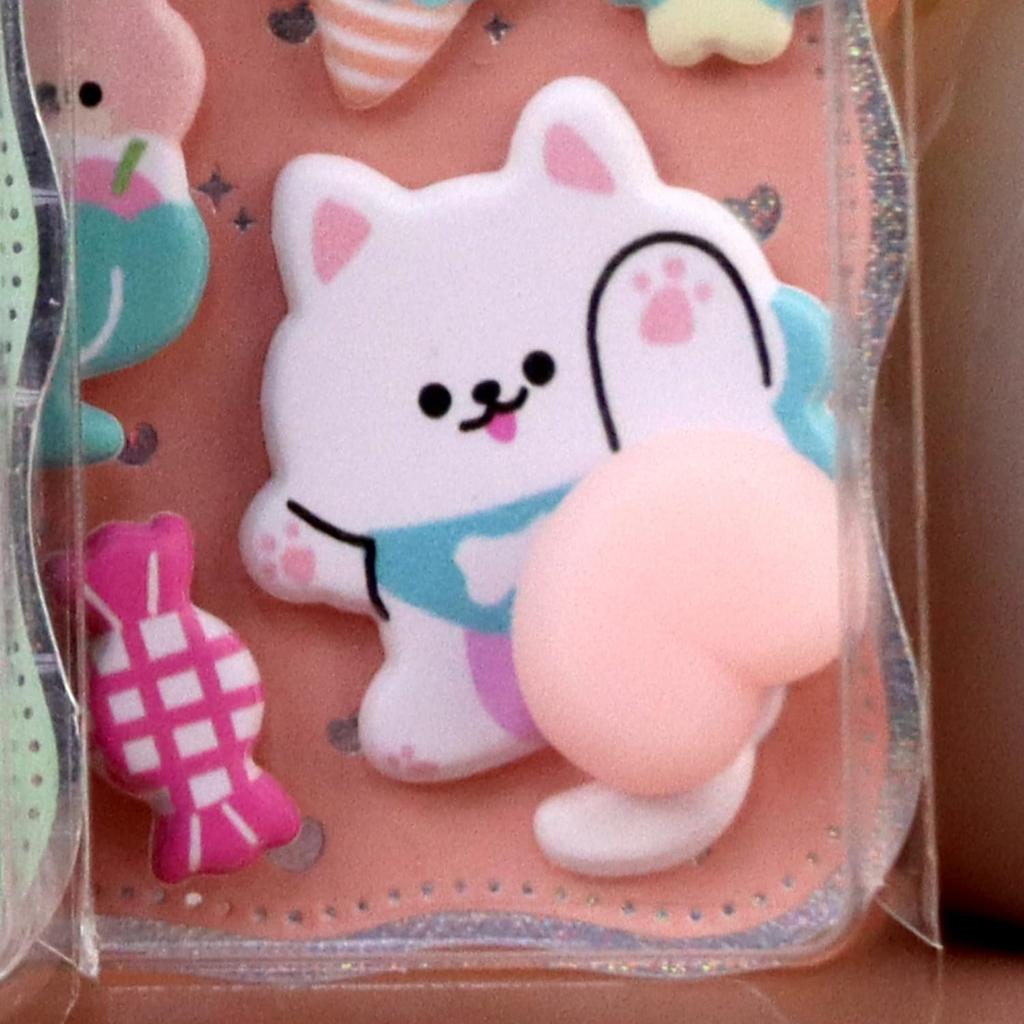 Pukupuku Butt Stickers of 3D Cute Animal Butt Character Stickers Fluffy and Squishy Squishy Treat Stickers for Smartphone and Water Perfect for DIY A