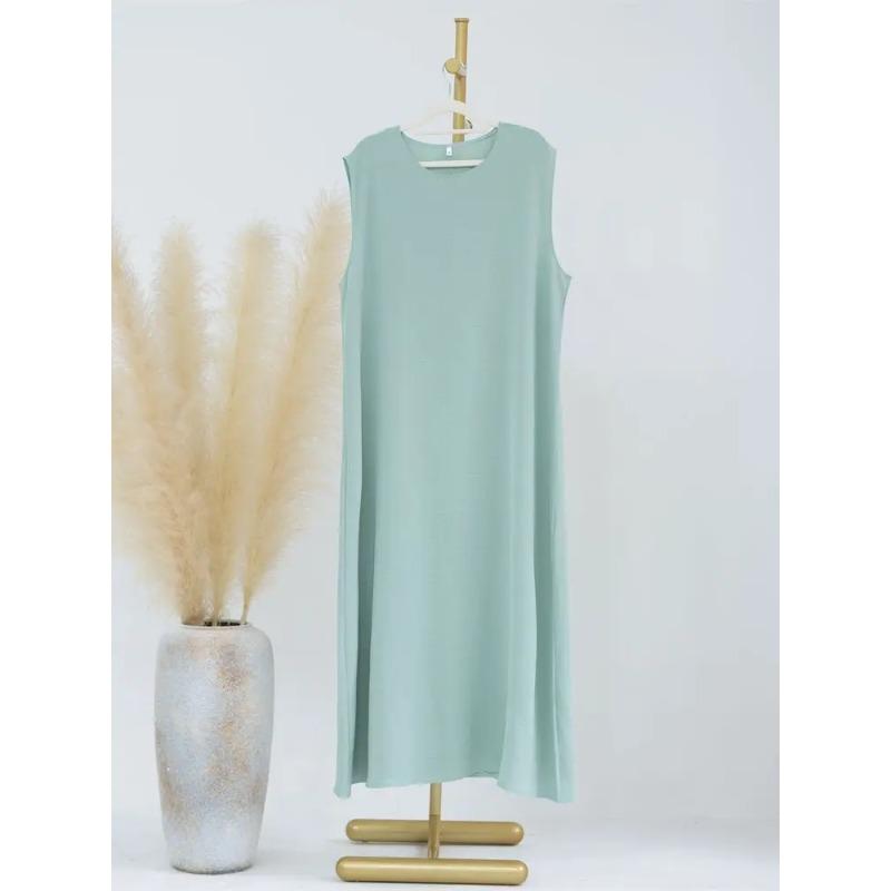 Ramadan Sleeveless Abaya Turkey Islam Arabic Muslim Long Dress African Dresses Women Clothing Robe Vestidos