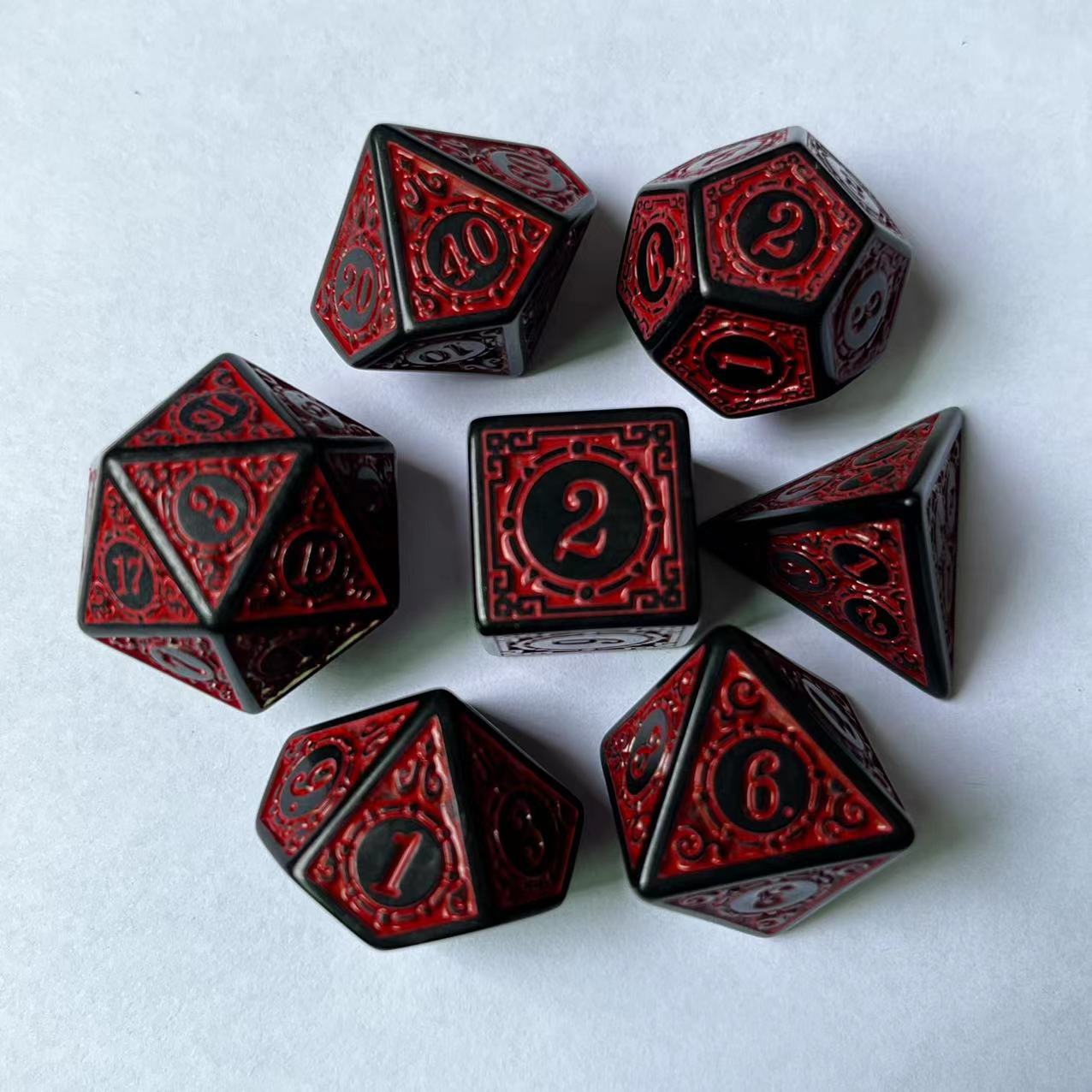 

7pcs/lot Polyhedral Dice Set Double-Color Dice D4 D6 D8 D10 D% D12 D20 для DND RPG Настільні ігри