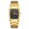 WWOOR Luxury Business Men Watches Gold Quartz Stainless Steel Sport Clock Waterproof Week and Date Wrist Watches