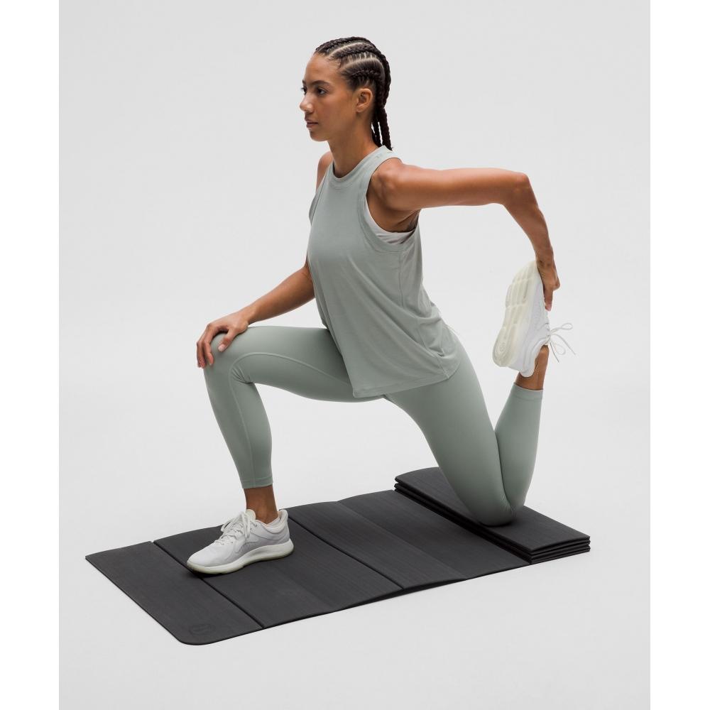 Lululemon The Foldable Mat 6.5mm Traverse Grey Black