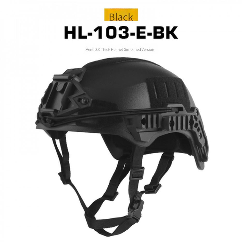 Wendy 3.0 Tactical Helmet Simple Version Geometric Sandblasted Thick Shell with Rail System for Airsoft Wargame CS Game