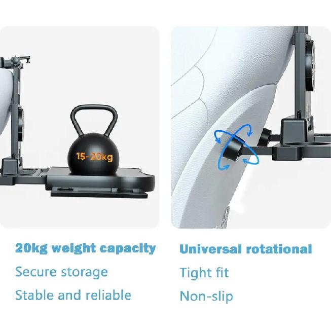 Erweiterbarer Auto-Rücksitz-Schreibtisch für Laptop & Essen, mit rutschfester Matte & Gerätehalter. Perfekt für Arbeit/Essen