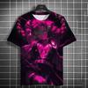 Japanese Graffiti Anime 3D Printed Fashionable Casual Short Sleeved Men's T-shirts - Soft Medium Stretch Polyester Fabric Summer Relaxed Fit Clothing