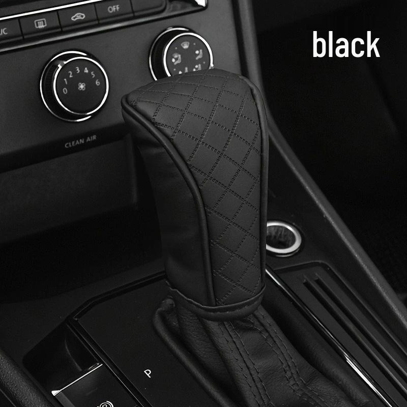 

Leather Carbon Fiber Texture Gear Shift Knob Cover, Breathable Cowhide, Universal Fit