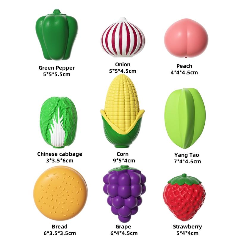 Non-Toxic Pizza Children Pretend Simulated Kitchen Toys Simulated Fruits Cutting Toys Pretend Toys Christmas Gift