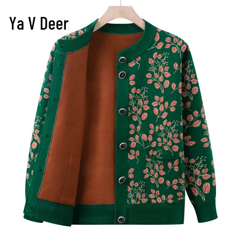 

Yalu Women s Plush Lined Knitted Cardigan 2XL