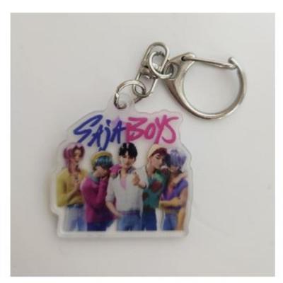 The SAJA BOYZ Squad: Group Keychain – Premium K-Pop Demon Hunters Acrylic Charm