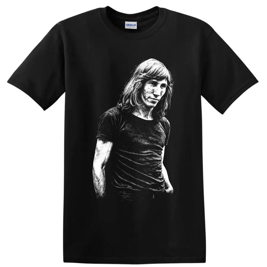 T-shirt Ritratto Roger Waters Cantante Rock Britannico Chitarrista Maglietta per Fan Leggenda