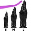 3 Pairs XL Black Palm Fist Anal & Vaginal Dilators for Male & Female Masturbation and Foreplay