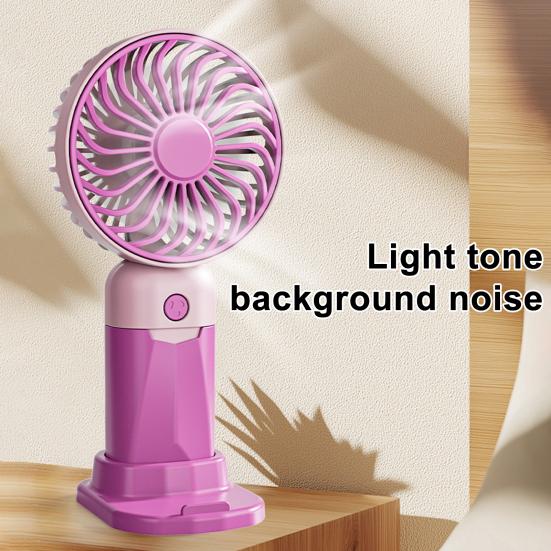 3-Speed Handheld Fan with Phone Holder Quiet USB Rechargeable Mini Personal Desk Fan Portable Travel Outdoor Summer Cooling Fan