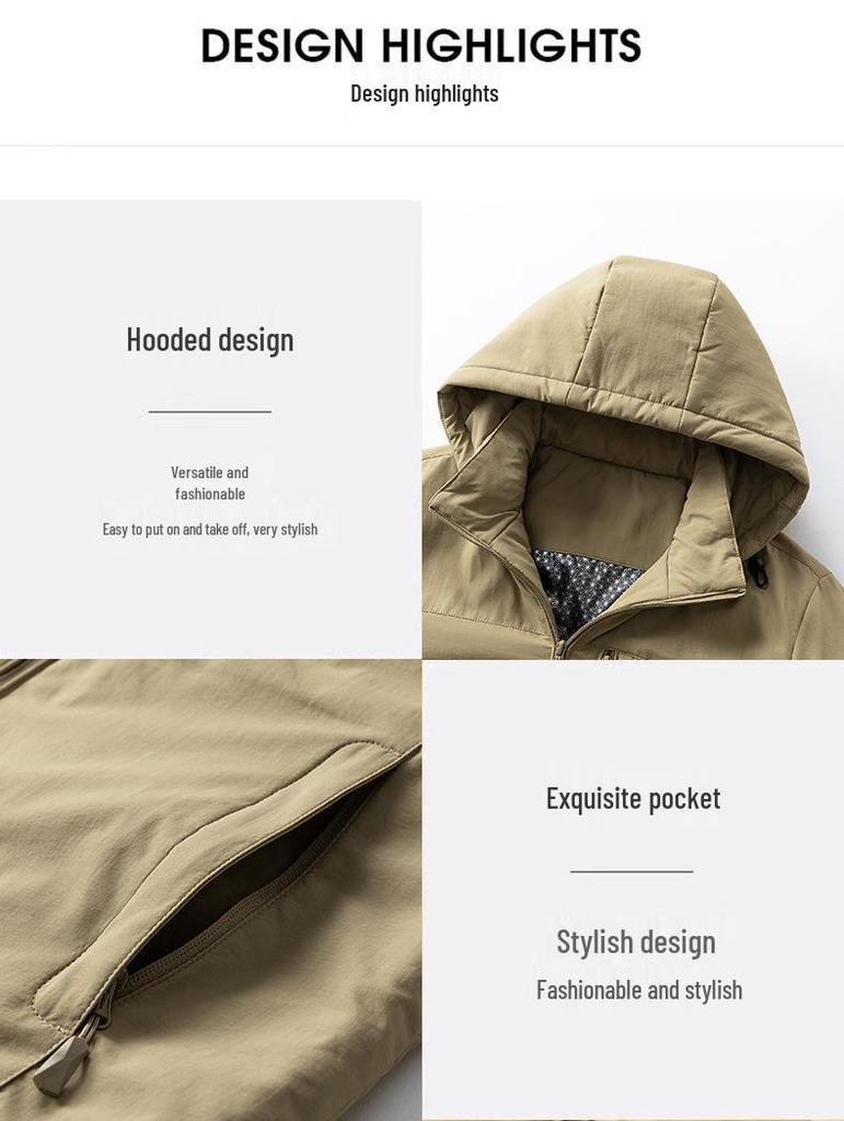 Men's Autumn/Winter Graphene-Cotton Padded Jacket: Loose Fit, Trendy, Thick & Warm
