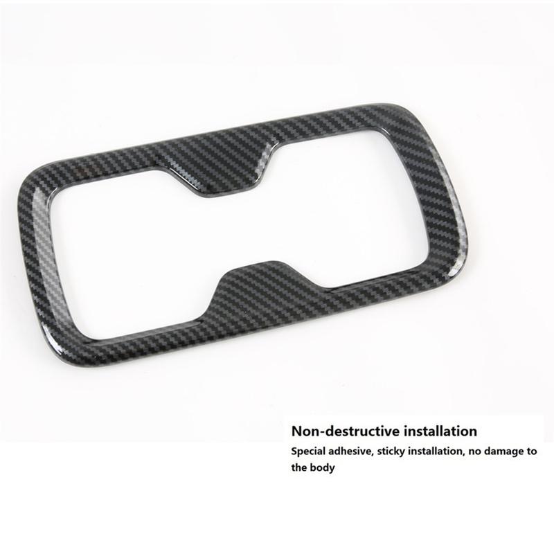 For Nissan Navara NP300 2016-2019 Car Front Water Cup Holder Frame Cover Trim Sticker Carbon Fiber Accessories