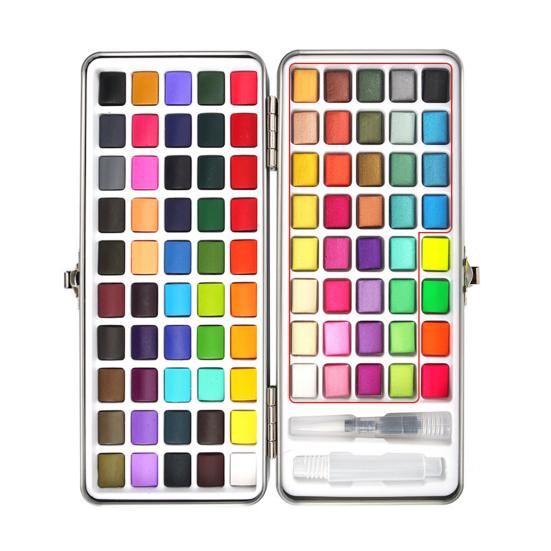 

1 комплект, однотонный набор акварельных красок, однотонная концентрация, 50/72/90 цветов, сделай сам, портативный художник, рисующий жизнь, живопись, набор твердых пигментов, школьные принадлежности 90pcs