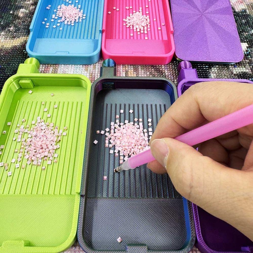 Prismatic Shine Lid Painting Tray Silky Bead Sorting Tray Craft Enthusiasts