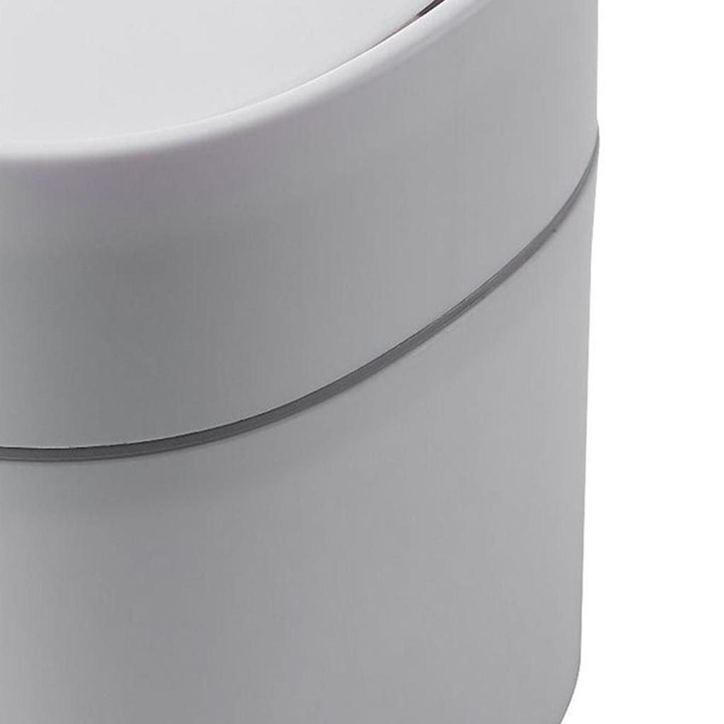 Desktop Trash Can Plastic with Lid Mini Small for Dining Table Desk Home Office for Clutter Storage