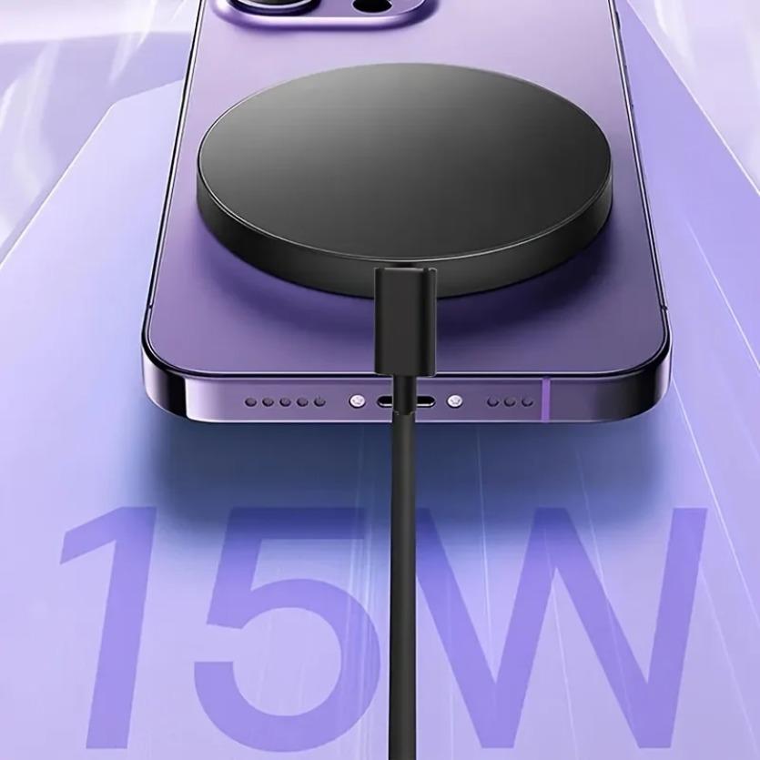 Mini Magnetic Wireless Charger Pad For Magsafe iPhone 17 16 15 14 13 Pro Max Samsung LED Magnet Fast Charging Phone Stand