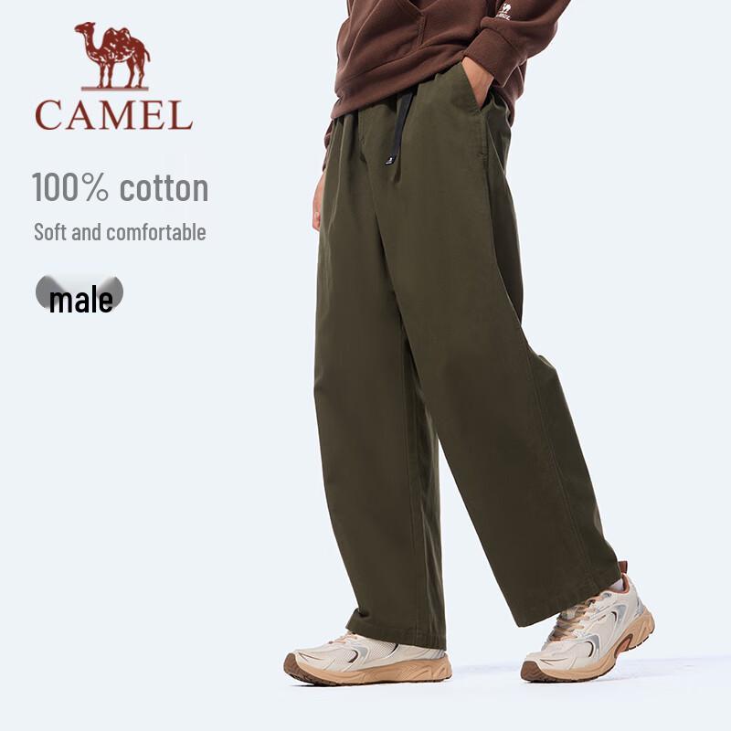 CAMEL Men s C15CK1Q4039 Pure Cotton Straight-Leg Pants S