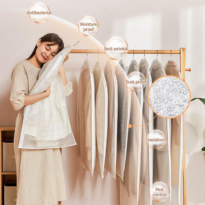 Staubdichte Kleiderhüllen, wasserdichte Kleidungsstaubhülle, Kleidersäcke mit Reißverschluss, zum Aufhängen, langlebige Kleideraufbewahrungstasche, Anzugjackenhülle