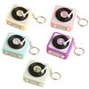Mini Charm Pendant with Retro Gramophone Gramophone Keychain Recording Music Playback Function