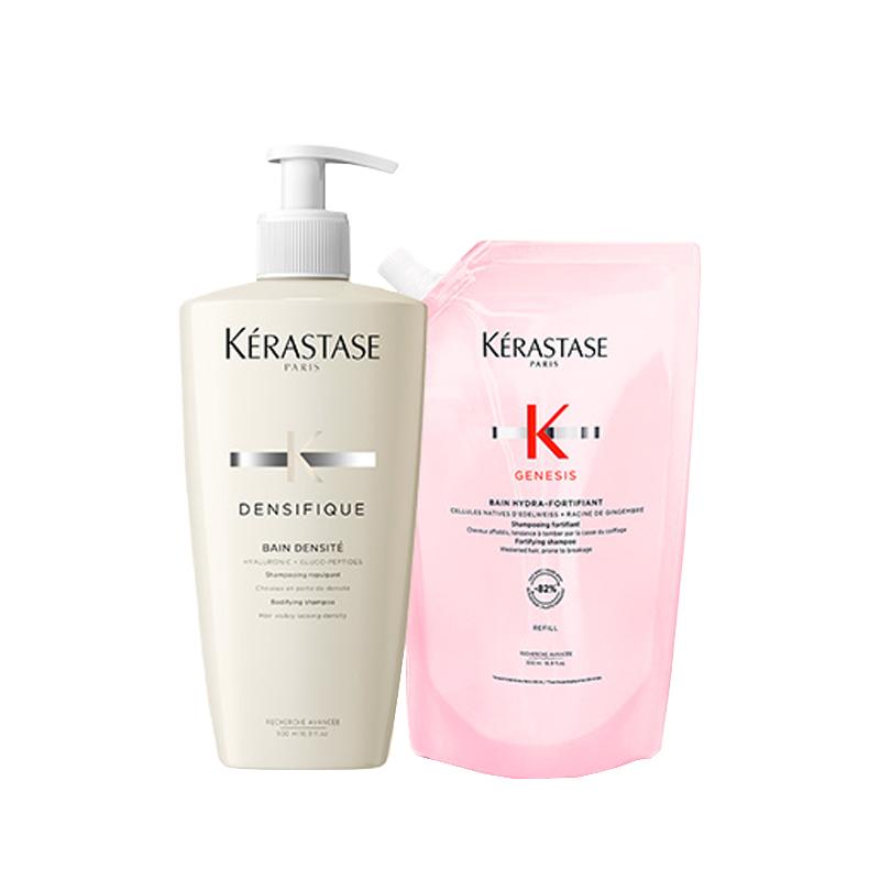 Kerastase Platinum Puffy Ginger Шампунь для глубокого очищения и увлажнения с цветочным ароматом 500 мл + 500 мл золотой