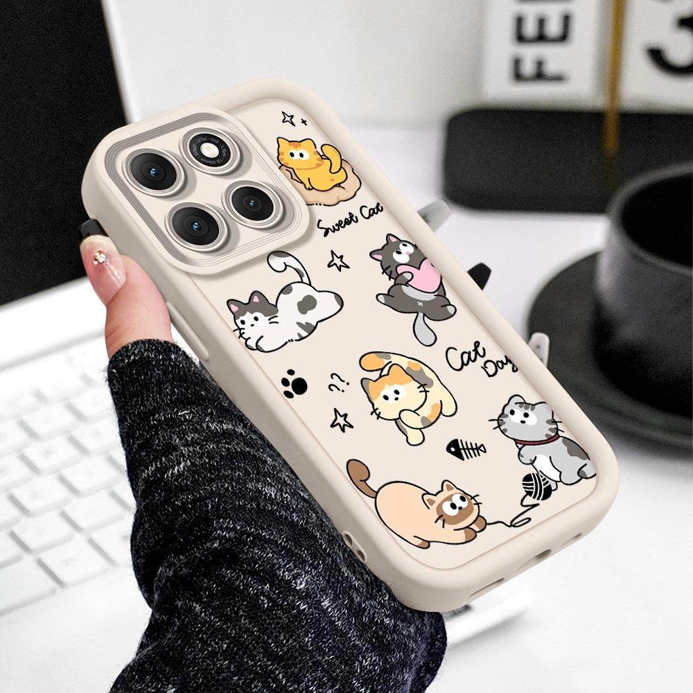 Custodia Carina per Telefono Gatto Per Motorola G86 G85 G84 G75 G60 G56 G54 G53 G52 G35 G34 G32 G30 G24 G22 G15 4G 5G Scala Morbida Co