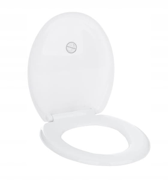 Soft-close toilet seat, white, universal