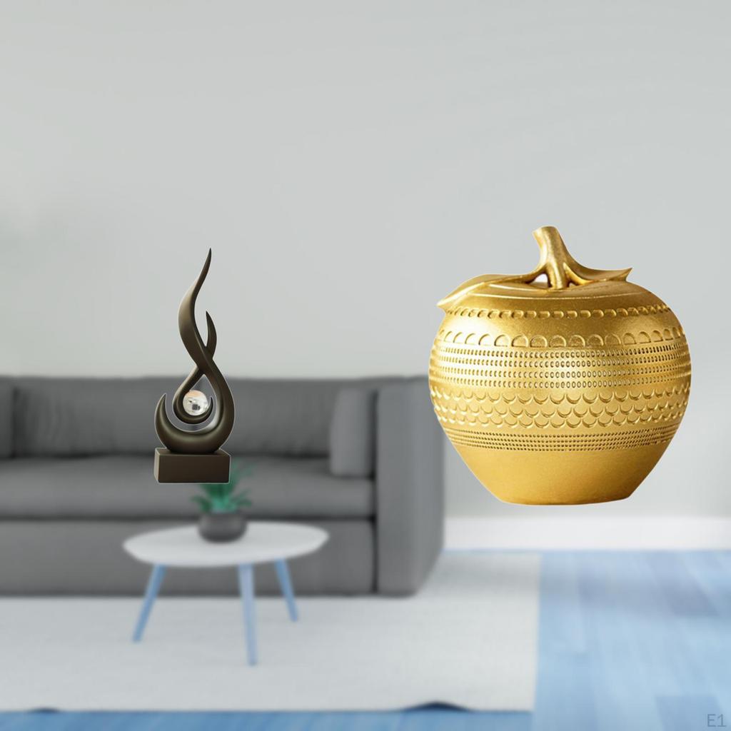 Abstract Flame Resin Statue Modern Art Sculpture Ornament for Living Room Cabinet Tabletop Bookshelf