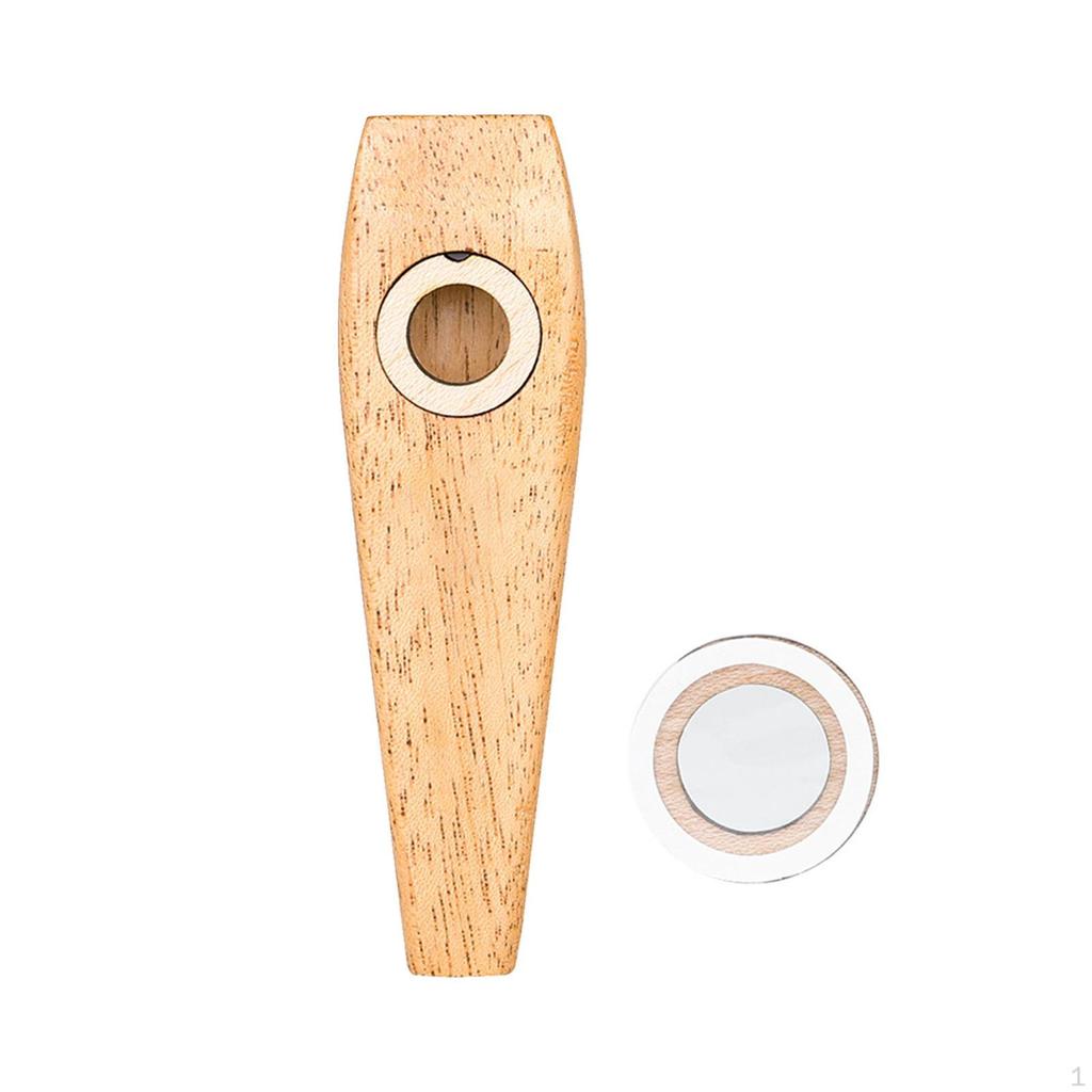 Wooden Kazoo Mouth Kazoos Gift Lightweight Wood Flute Musical Instrument for Guitar Ukulele