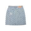 New MLB Base Logo Denim Short Skirts Women's Light Blue 3FDSM0123-50BLL