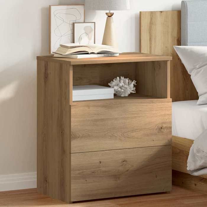 VidaXL Table de chevet chêne artisanal 50x32x60 cm bois d'ingénierie, armoire, meubles de chambre à coucher, support de 856566