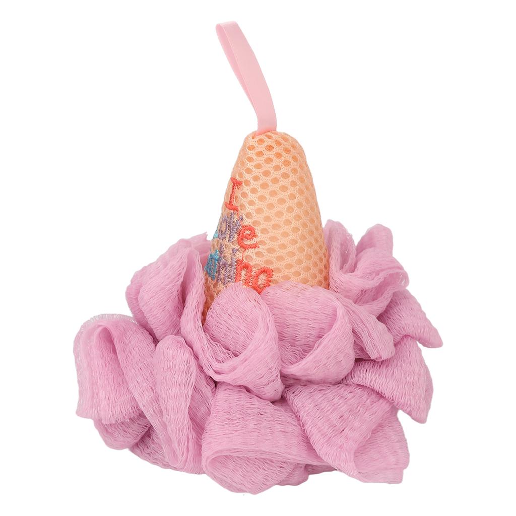 Bath Shower Sponge Ice Cream Shape Fine Mesh Elastic Dense Foaming Comfortable Body Wash Mesh for Women Men