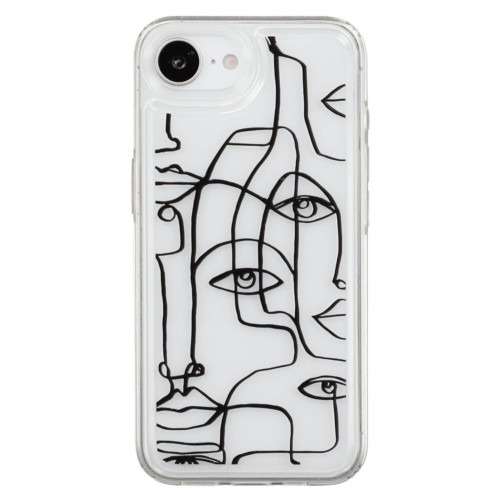 

For iPhone 16e TPU Case Pattern Printing Shockproof Airbag Phone Cover GT6