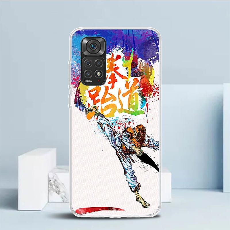 Kungfu Taekwondo Phone Case For Xiaomi Redmi Note 15 14 14S 13 12S 12 Pro Plus 11S 11 11T 11E 10S 10 + Soft TPU Back Cover Redmi