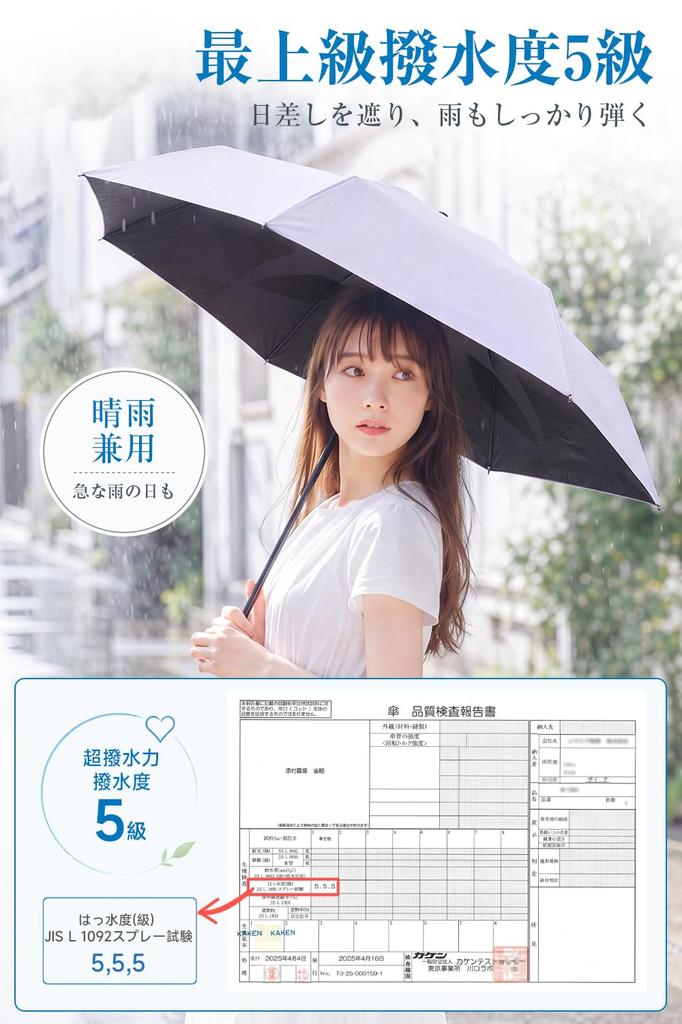 Parasol UV Complete Folds in 3 JIS Heat Automatic Opening and Suitable for Sunny and Rainy Windproof and [Shape Memory, 100% Protection, Sunshade]