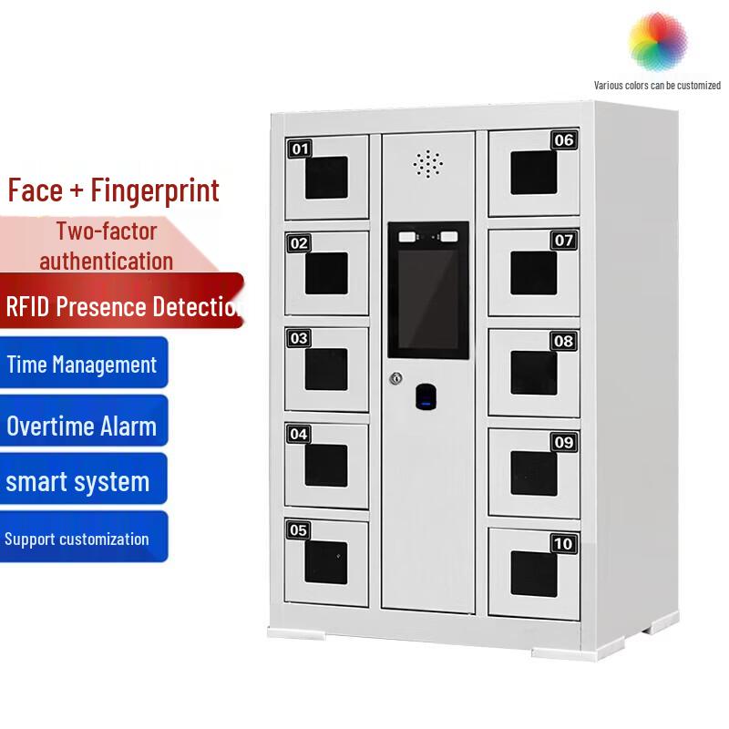 Shiyi 10-Door Smart Phone Locker with Biometric Access