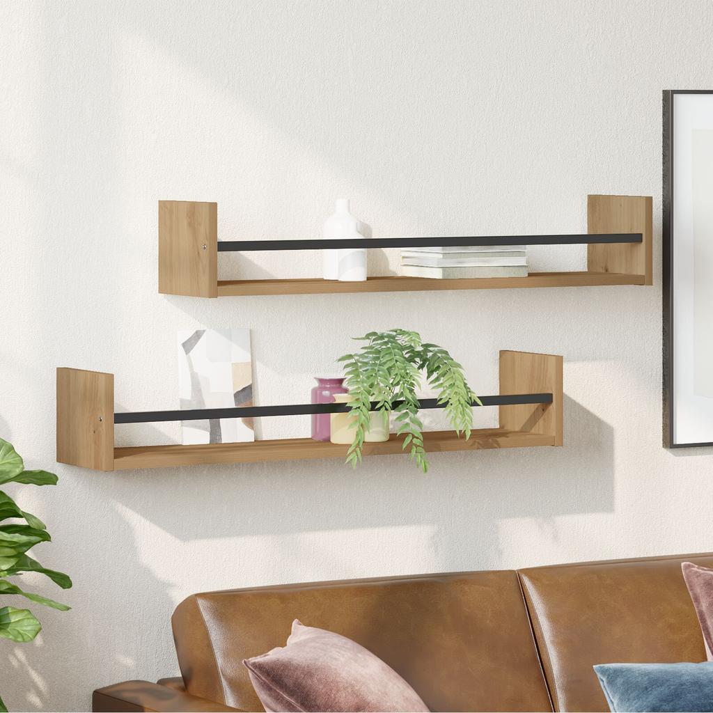 Corner Bookshelf Wall Shelf Set of 2, Book Floating Shelf, Bookshelf, Bedroom Plant Shelf, Living Room, Bathroom, Upright Shelf, 80x16x14 Cm