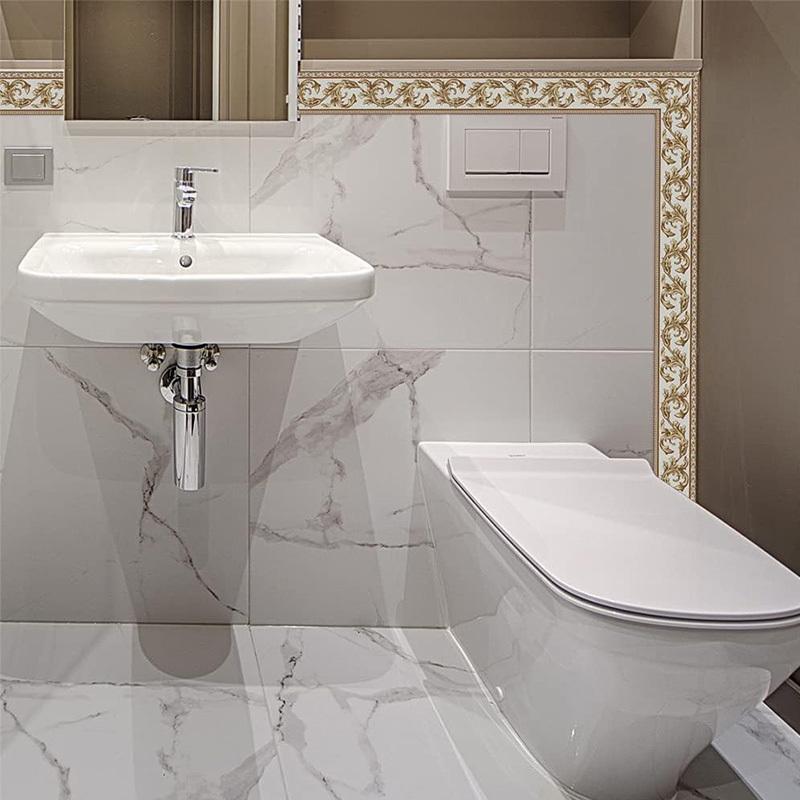 9 Metres Khaki/Beige Peel and Stick Wall Border, Removable Self-Adhesive Moulded Wallpaper Decoration for Home