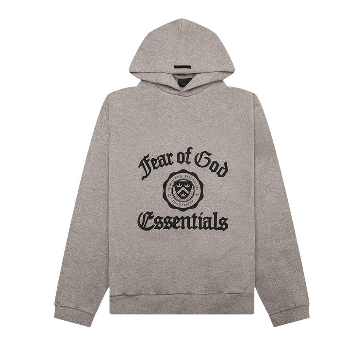 Fear of God Essentials Heavy Fleece Vintage Shrunken Hoodie Heather Grey Men Streetwear 192HO246214F S