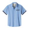 Men's Vintage Button Down Bowling Shirts Short Sleeve Summer Beach Shirt