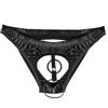 Men Lingerie Briefs Bikini Underwear Underpants With Penis Hole With O-Rings Underwear Open Butt