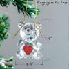 Crystal Bear Figurine Collection Pretty Glass Ornament Cute Statue Home Decor Table Animal Collectible Gift
