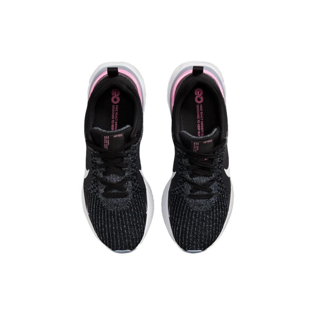 Nike React Infinity Run Flyknit 3 Black Football Grey Pink Men Sneakers DZ3014-001