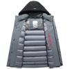 Men's Winter Hooded White Duck Down Thickened Middle-aged and Elderly Business Dad Winter Coat