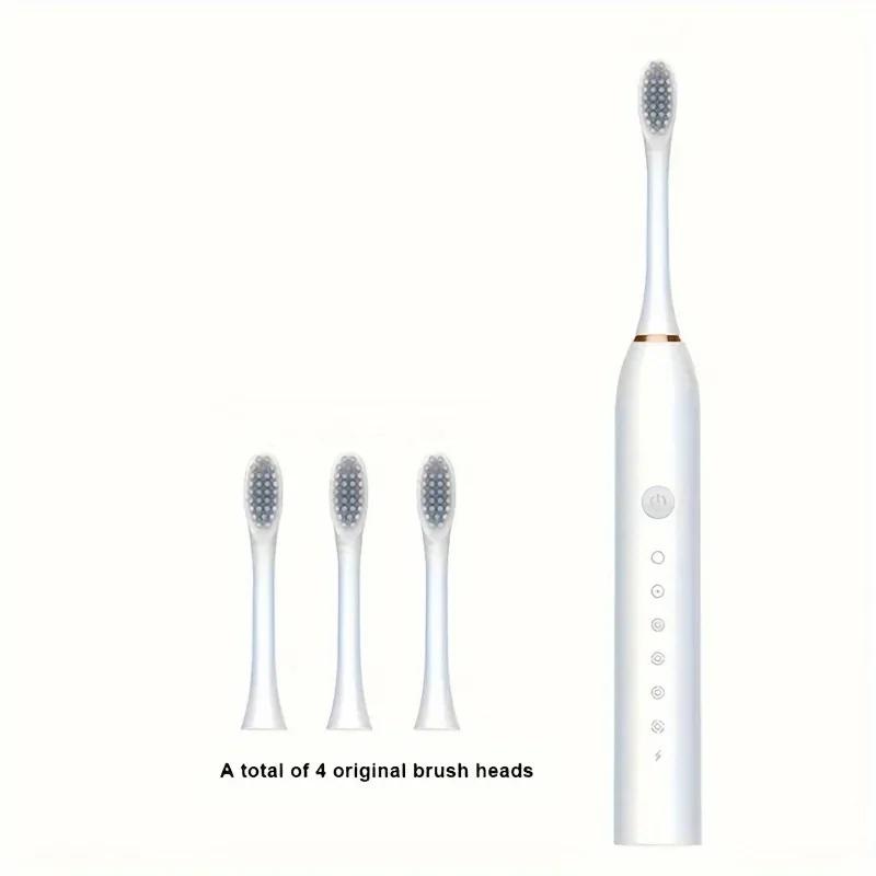 1pc- Adult Smart Sonic Electric Toothbrush - Multiple Modes, Ultra Soft Brushes, Ideal Gift for Couples and Families