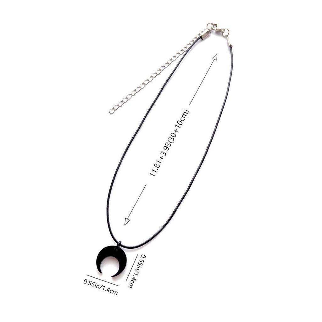 Elegant Black Crescents Moon Necklace Symbolizing Inner Strength And Endless Possibilities for Fashionable Women