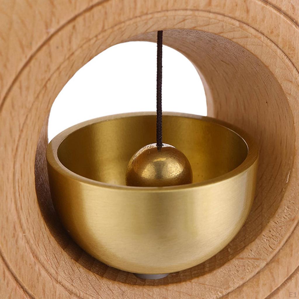 Shopkeepers Bell Small Square Vintage Wood Doorbell for Cafe Garden Business