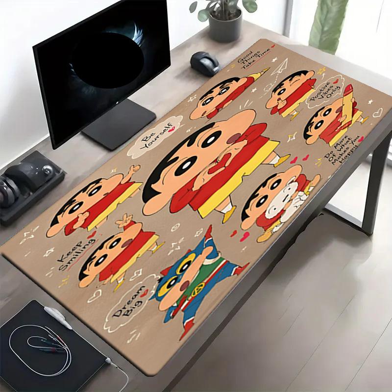 Crayon Shin Baskılı Mouse Pad, Kaymaz Masaüstü klavye Matı, PC Dizüstü Oyun Çalışma Günlük Kullanım için, Havalı Festival Sürpriz Hediye