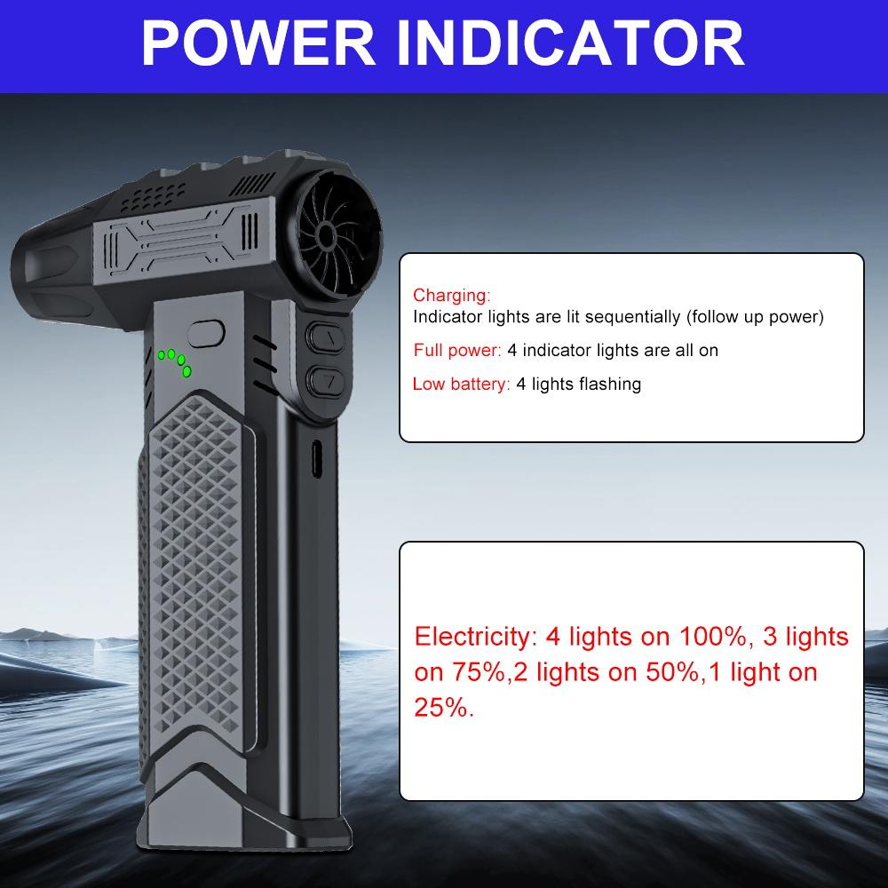 Blow And Suction 2 in 1 Violent Hair Dryer Blowing Snow Cleaning Blower Tool 2025 400000RPM Turbo Jet Fan Electric Air Duster